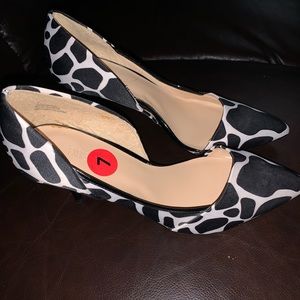 Zebra print heels